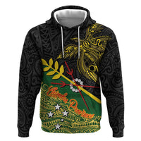 Personalized Chimpu Province Papua New Guinea Hoodie Bird-of-paradise Art Tattoo and Melanesian Motifs LT03 Pullover Hoodie Black - Polynesian Pride