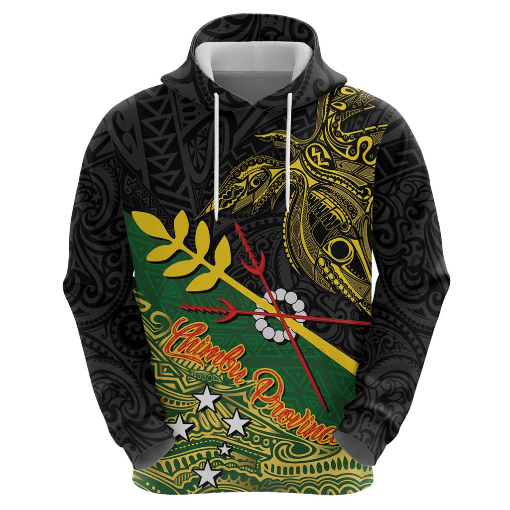 Personalized Chimpu Province Papua New Guinea Hoodie Bird-of-paradise Art Tattoo and Melanesian Motifs LT03 - Polynesian Pride