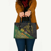 Chimpu Province Papua New Guinea Leather Bag Bird-of-paradise Art Tattoo and Melanesian Motifs LT03 - Polynesian Pride