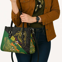 Chimpu Province Papua New Guinea Leather Bag Bird-of-paradise Art Tattoo and Melanesian Motifs LT03 - Polynesian Pride