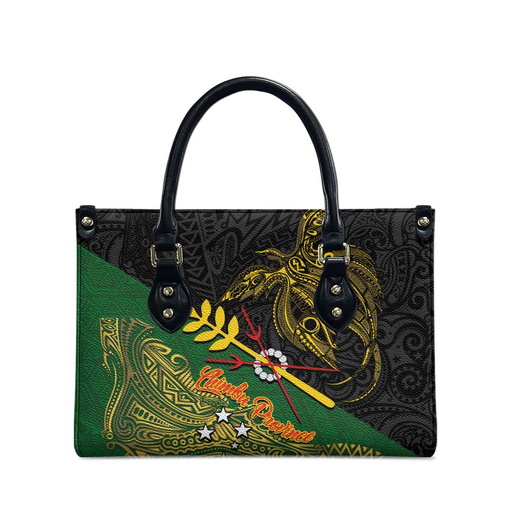 Chimpu Province Papua New Guinea Leather Bag Bird-of-paradise Art Tattoo and Melanesian Motifs LT03 - Polynesian Pride