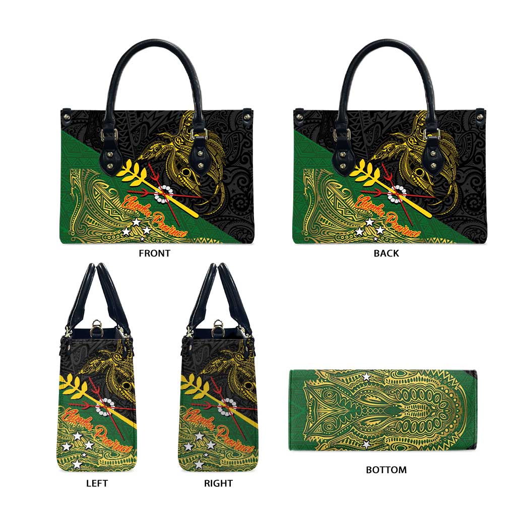 Chimpu Province Papua New Guinea Leather Bag Bird-of-paradise Art Tattoo and Melanesian Motifs LT03 - Polynesian Pride