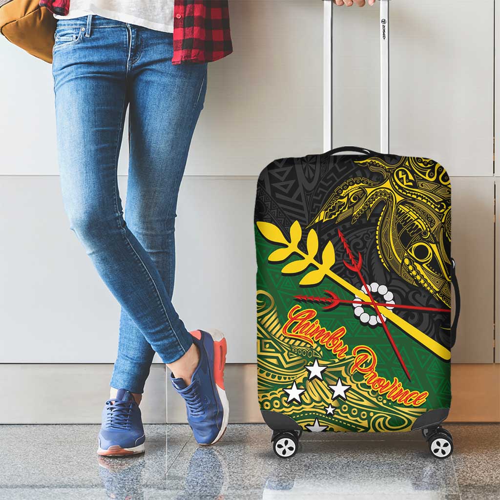 Chimpu Province Papua New Guinea Luggage Cover Bird-of-paradise Art Tattoo and Melanesian Motifs LT03 - Polynesian Pride