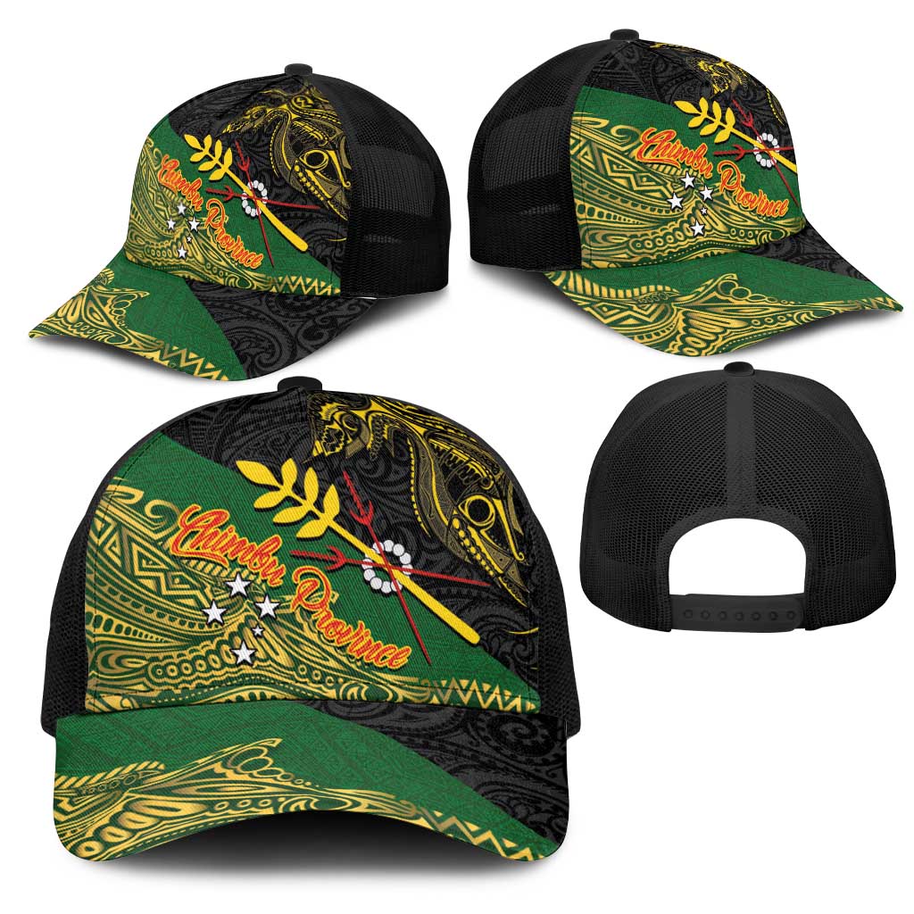 Chimpu Province Papua New Guinea Mesh Trucker Cap Bird-of-paradise Art Tattoo and Melanesian Motifs LT03 - Polynesian Pride