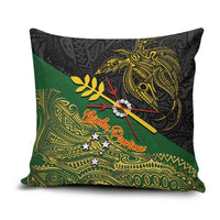 Chimpu Province Papua New Guinea Pillow Cover Bird-of-paradise Art Tattoo and Melanesian Motifs LT03 Black - Polynesian Pride