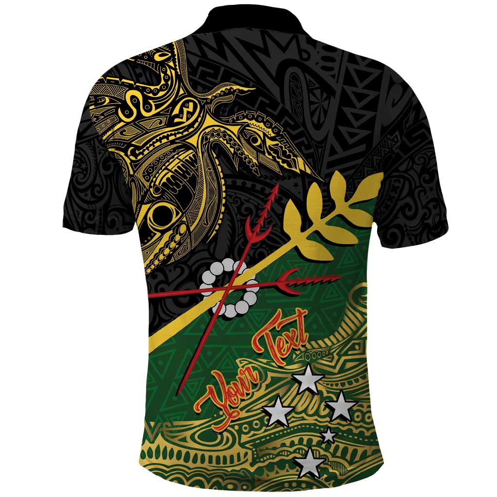 Personalized Chimpu Province Papua New Guinea Polo Shirt Bird-of-paradise Art Tattoo and Melanesian Motifs - Polynesian Pride