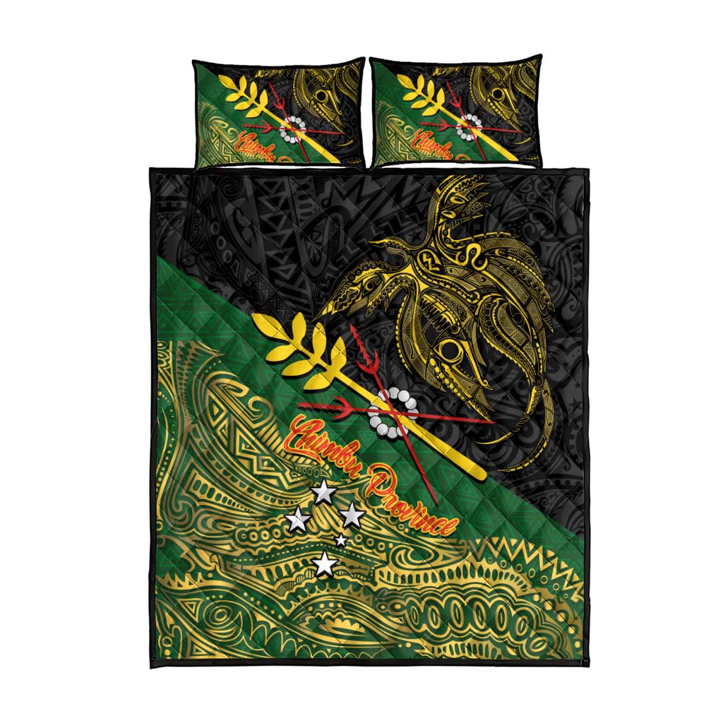 Chimpu Province Papua New Guinea Quilt Bed Set Bird-of-paradise Art Tattoo and Melanesian Motifs LT03 - Polynesian Pride