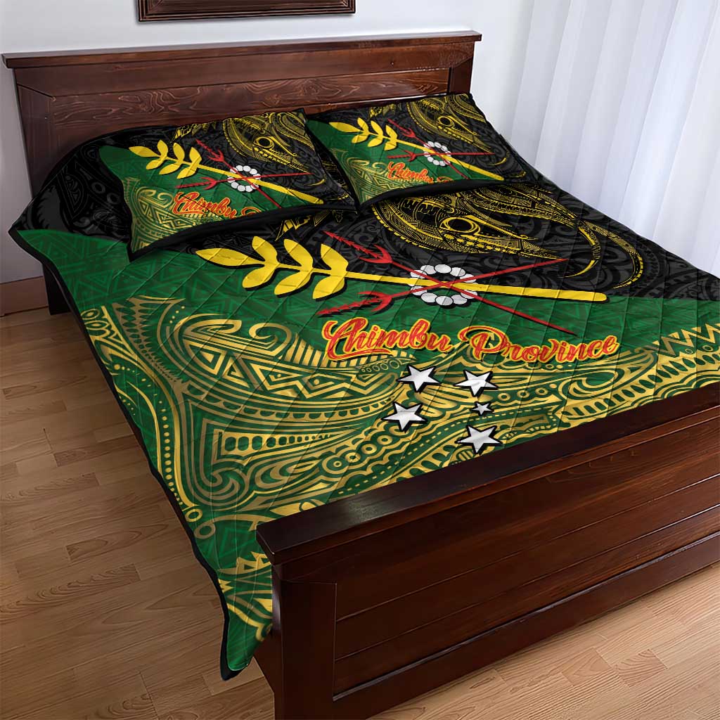 Chimpu Province Papua New Guinea Quilt Bed Set Bird-of-paradise Art Tattoo and Melanesian Motifs LT03 - Polynesian Pride