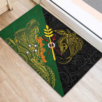 Chimpu Province Papua New Guinea Rubber Doormat Bird-of-paradise Art Tattoo and Melanesian Motifs LT03 - Polynesian Pride