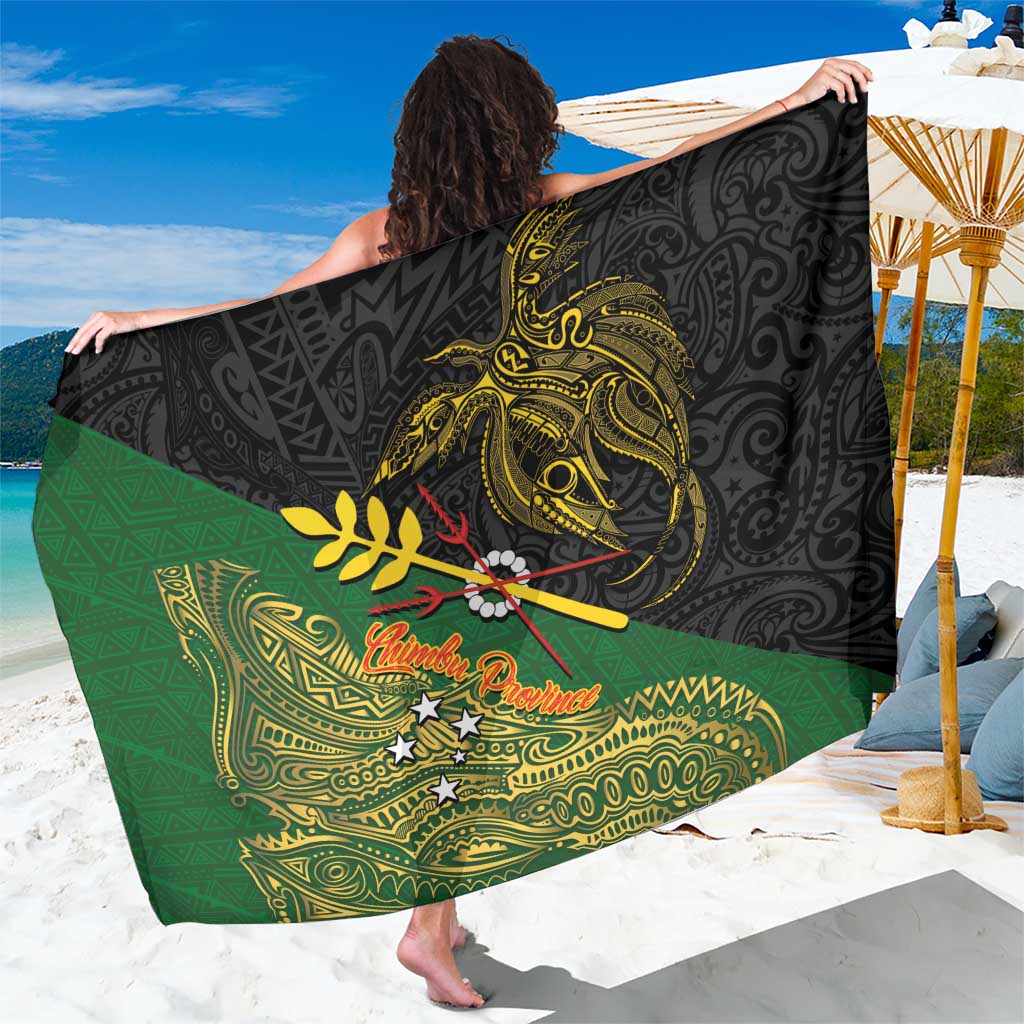 Chimpu Province Papua New Guinea Sarong Bird-of-paradise Art Tattoo and Melanesian Motifs LT03 One Size 44 x 66 inches Black - Polynesian Pride