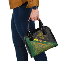 Chimpu Province Papua New Guinea Shoulder Handbag Bird-of-paradise Art Tattoo and Melanesian Motifs LT03 - Polynesian Pride