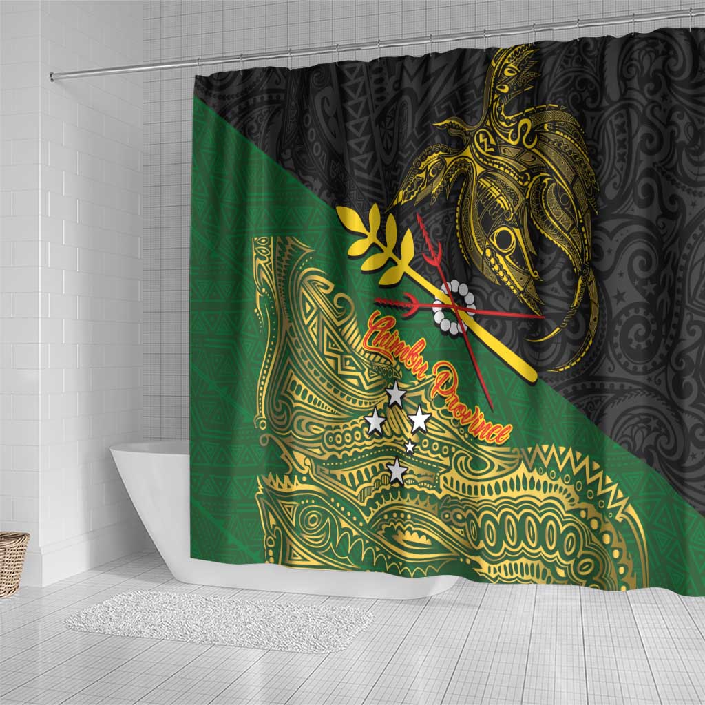 Chimpu Province Papua New Guinea Shower Curtain Bird-of-paradise Art Tattoo and Melanesian Motifs LT03 - Polynesian Pride