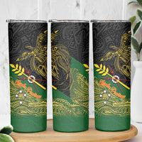 Chimpu Province Papua New Guinea Skinny Tumbler Bird-of-paradise Art Tattoo and Melanesian Motifs LT03 - Polynesian Pride