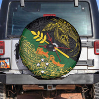 Chimpu Province Papua New Guinea Spare Tire Cover Bird-of-paradise Art Tattoo and Melanesian Motifs LT03 Black - Polynesian Pride