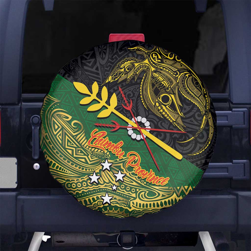 Chimpu Province Papua New Guinea Spare Tire Cover Bird-of-paradise Art Tattoo and Melanesian Motifs LT03 No hole Black - Polynesian Pride