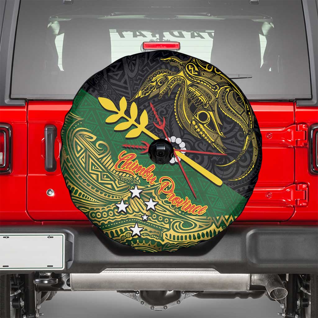 Chimpu Province Papua New Guinea Spare Tire Cover Bird-of-paradise Art Tattoo and Melanesian Motifs LT03 - Polynesian Pride