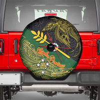 Chimpu Province Papua New Guinea Spare Tire Cover Bird-of-paradise Art Tattoo and Melanesian Motifs LT03 - Polynesian Pride