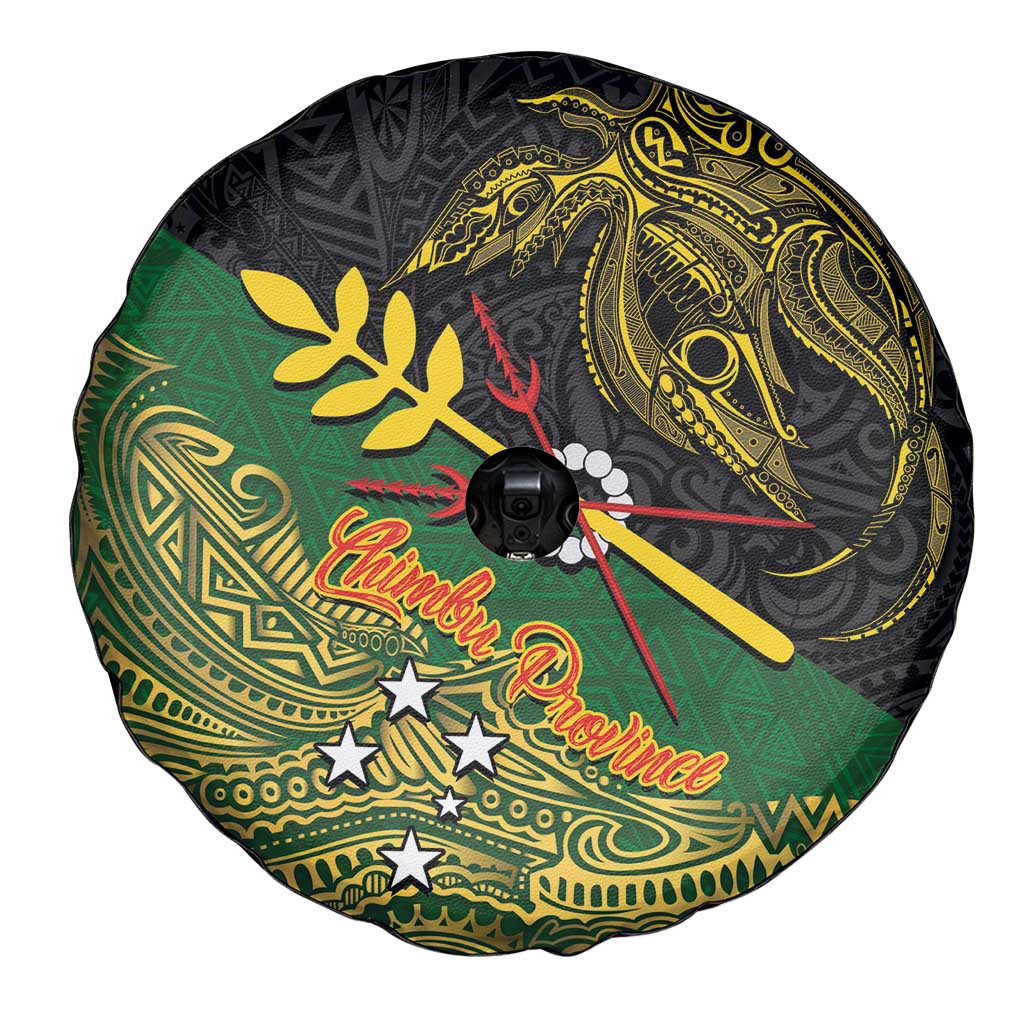 Chimpu Province Papua New Guinea Spare Tire Cover Bird-of-paradise Art Tattoo and Melanesian Motifs LT03 - Polynesian Pride