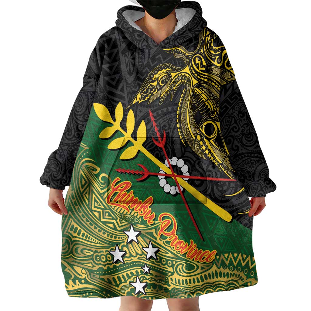 Personalized Chimpu Province Papua New Guinea Wearable Blanket Hoodie Bird-of-paradise Art Tattoo and Melanesian Motifs LT03 - Polynesian Pride