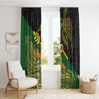 Chimpu Province Papua New Guinea Window Curtain Bird-of-paradise Art Tattoo and Melanesian Motifs LT03 - Polynesian Pride