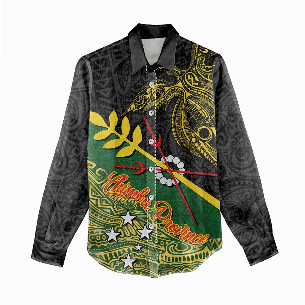 Personalized Chimpu Province Papua New Guinea Women Casual Shirt Bird-of-paradise Art Tattoo and Melanesian Motifs LT03 - Polynesian Pride