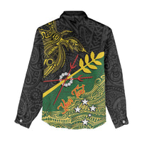 Personalized Chimpu Province Papua New Guinea Women Casual Shirt Bird-of-paradise Art Tattoo and Melanesian Motifs LT03 - Polynesian Pride