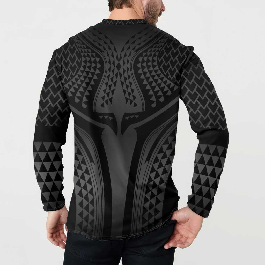 Hawaiian Kakau Art Tattoos Aquaman Style Button Sweatshirt Special Edition - Polynesian Pride