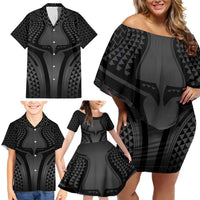 Hawaiian Kakau Art Tattoos Aquaman Style Family Matching Off Shoulder Short Dress and Hawaiian Shirt Special Edition LT03 - Polynesian Pride