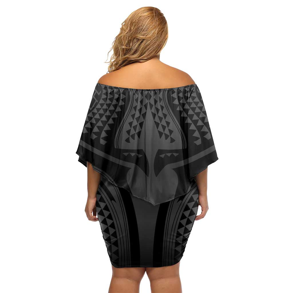 Hawaiian Kakau Art Tattoos Aquaman Style Family Matching Off Shoulder Short Dress and Hawaiian Shirt Special Edition LT03 - Polynesian Pride