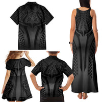 Hawaiian Kakau Art Tattoos Aquaman Style Family Matching Tank Maxi Dress and Hawaiian Shirt Special Edition LT03 - Polynesian Pride