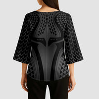 Hawaiian Kakau Art Tattoos Aquaman Style Kimono Sleeve Blouse Special Edition - Polynesian Pride