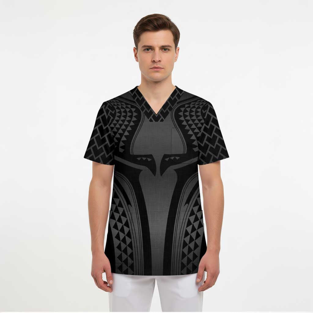 Hawaiian Kakau Art Tattoos Aquaman Style Scrub Top Special Edition - Polynesian Pride