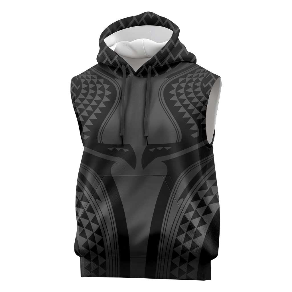 Hawaiian Kakau Art Tattoos Aquaman Style Sleeveless Hoodie Special Edition LT03 Black - Polynesian Pride