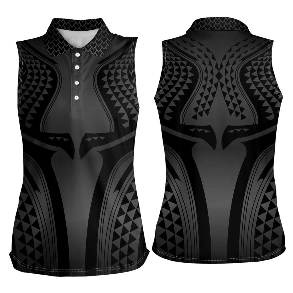 Hawaiian Kakau Art Tattoos Aquaman Style Women Sleeveless Polo Shirt Special Edition LT03 - Polynesian Pride