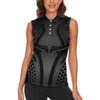 Hawaiian Kakau Art Tattoos Aquaman Style Women Sleeveless Polo Shirt Special Edition LT03 - Polynesian Pride