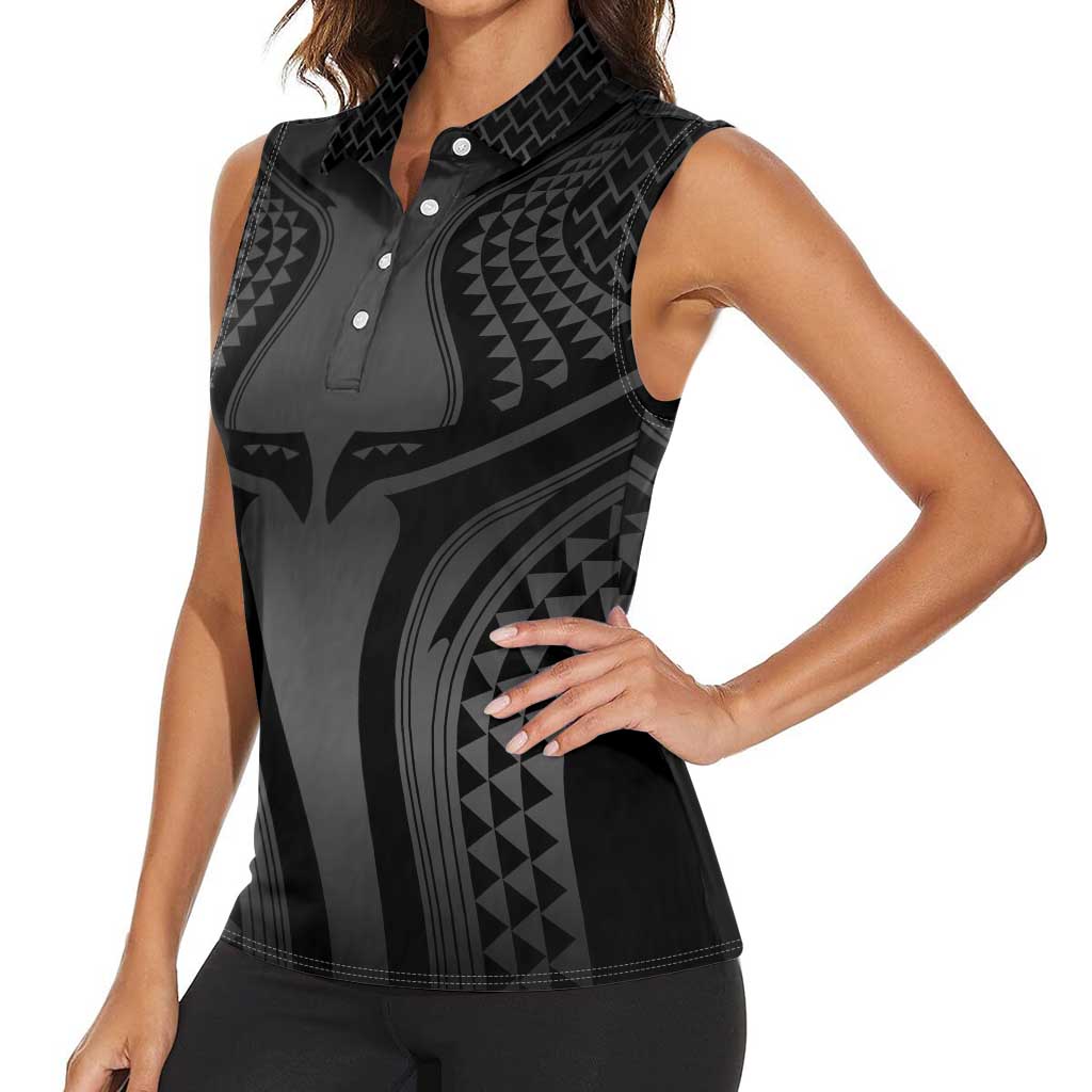 Hawaiian Kakau Art Tattoos Aquaman Style Women Sleeveless Polo Shirt Special Edition LT03 - Polynesian Pride