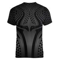 Hawaiian Kakau Art Tattoos Aquaman Style Women V-Neck T-Shirt Special Edition LT03 - Polynesian Pride