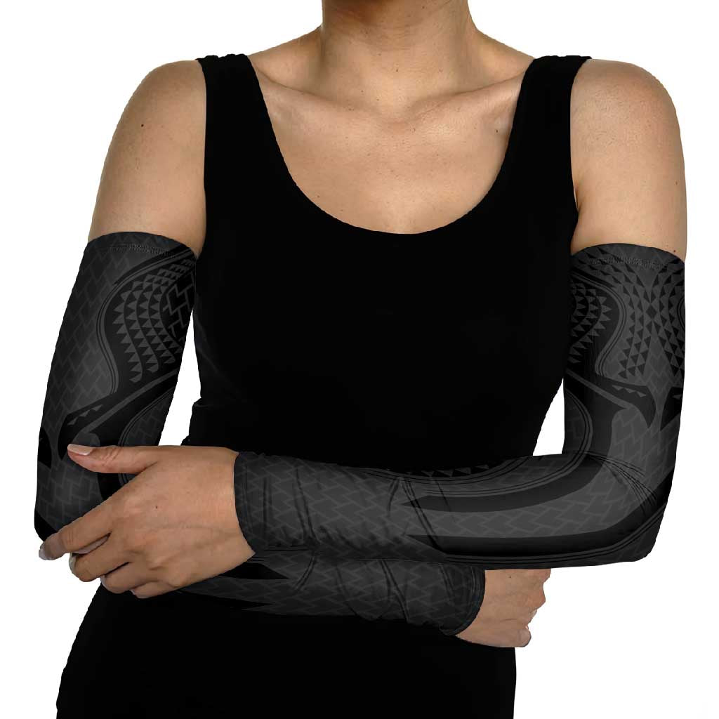 Hawaiian Kakau Art Tattoos Aquaman Style Arm Sleeves Black Version - Polynesian Pride