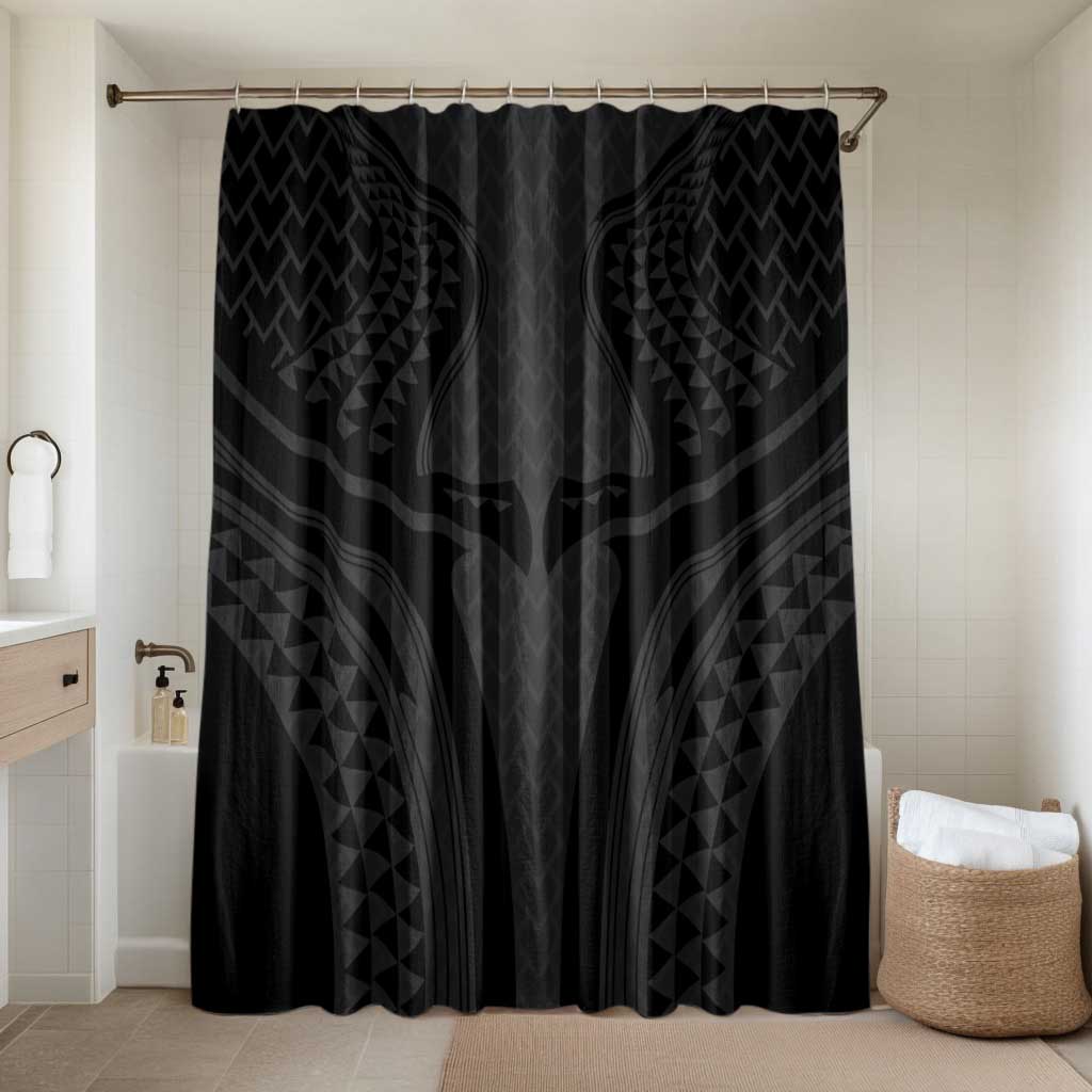 Hawaiian Kakau Art Tattoos Aquaman Style Bathroom Set Black Version - Polynesian Pride