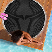 Hawaiian Kakau Art Tattoos Aquaman Style Beach Blanket Black Version LT03 - Polynesian Pride
