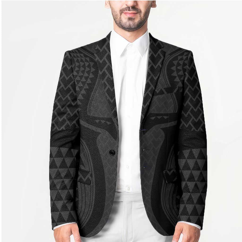 Hawaiian Kakau Art Tattoos Aquaman Style Blazer Black Version - Polynesian Pride
