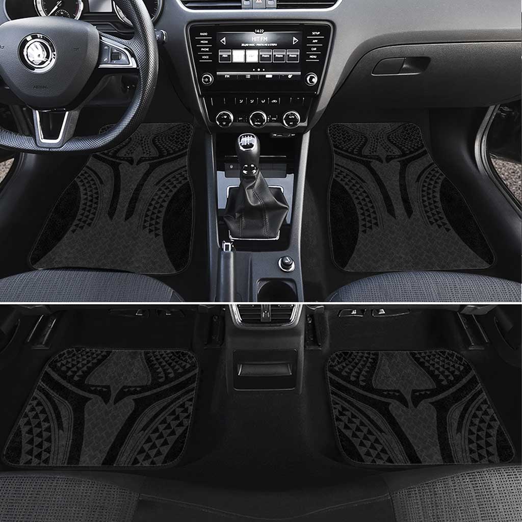 Hawaiian Kakau Art Tattoos Aquaman Style Car Mats Black Version - Polynesian Pride