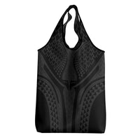 Hawaiian Kakau Art Tattoos Aquaman Style Grocery Bag Black Version - Polynesian Pride