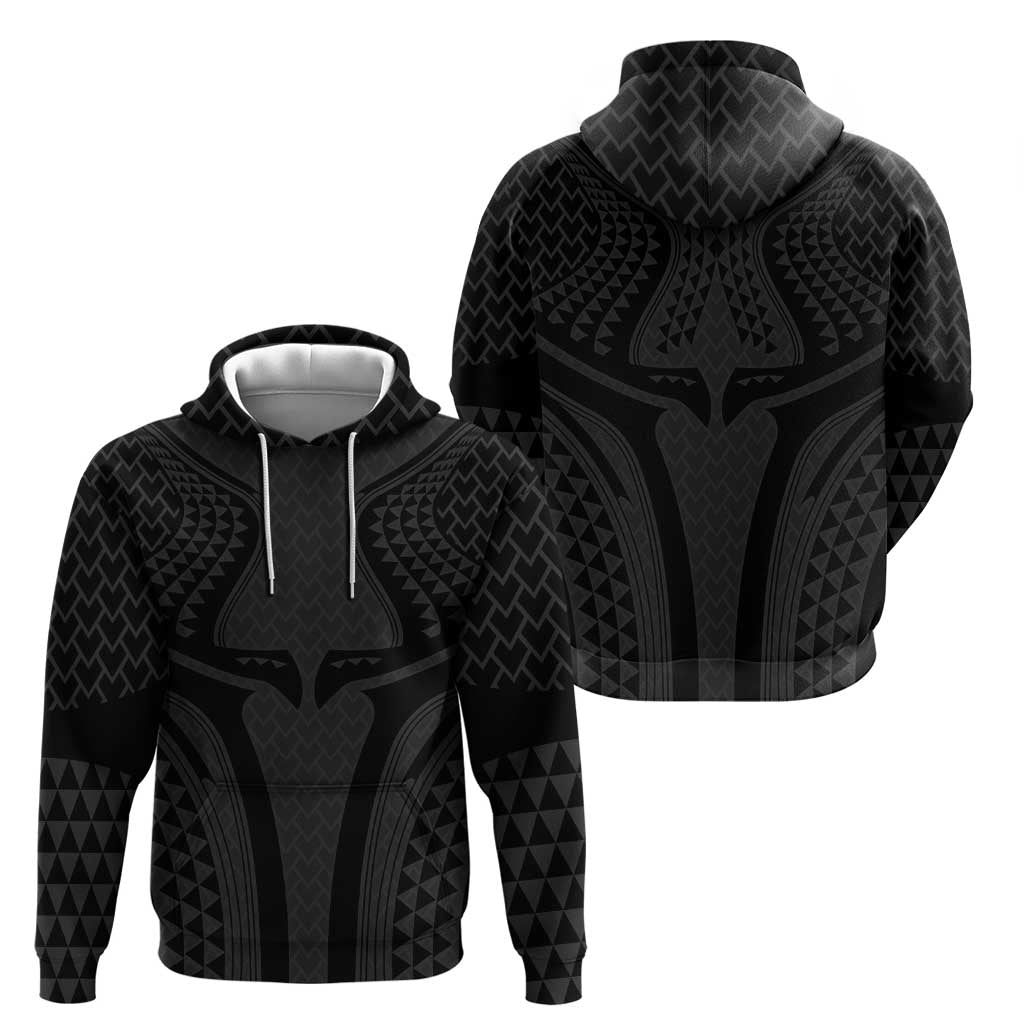 Hawaiian Kakau Art Tattoos Aquaman Style Hoodie Black Version - Polynesian Pride