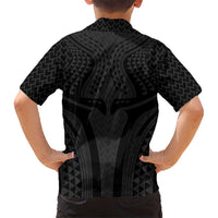 Hawaiian Kakau Art Tattoos Aquaman Style Kid Hawaiian Shirt Black Version LT03 - Polynesian Pride