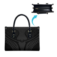 Hawaiian Kakau Art Tattoos Aquaman Style Leather Bag Black Version LT03 - Polynesian Pride