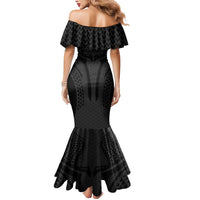 Hawaiian Kakau Art Tattoos Aquaman Style Mermaid Dress Black Version - Polynesian Pride