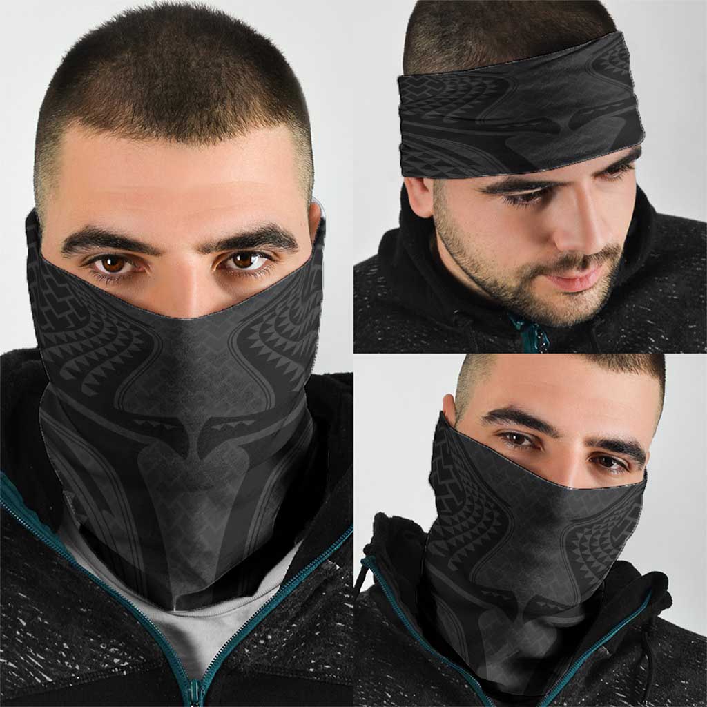 Hawaiian Kakau Art Tattoos Aquaman Style Neck Gaiter Black Version - Polynesian Pride