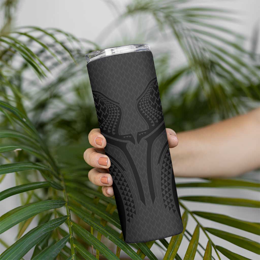 Hawaiian Kakau Art Tattoos Aquaman Style Skinny Tumbler Black Version LT03 - Polynesian Pride