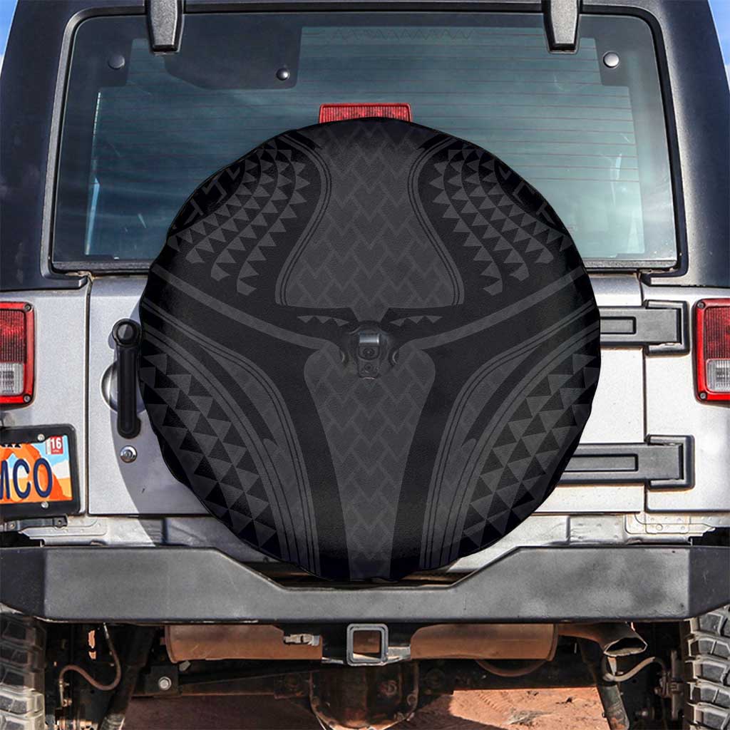 Hawaiian Kakau Art Tattoos Aquaman Style Spare Tire Cover Black Version - Polynesian Pride